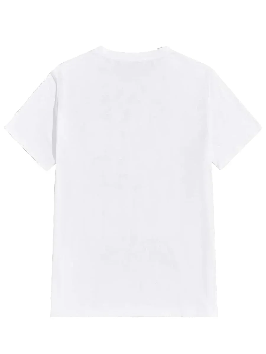 SXV  'Teddy Zip’ Printed Cool Aesthetic Oversized Baggy T-shirt