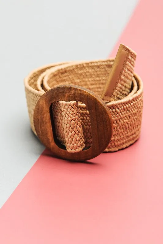 The Wooden Buckle Woven Belt