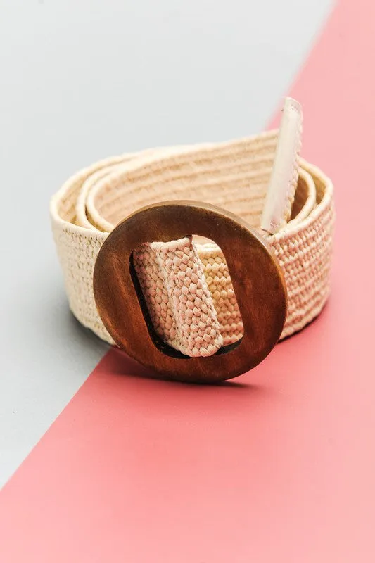 The Wooden Buckle Woven Belt