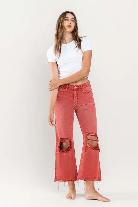 Vervet 90s Vintage Crop Flare Jeans