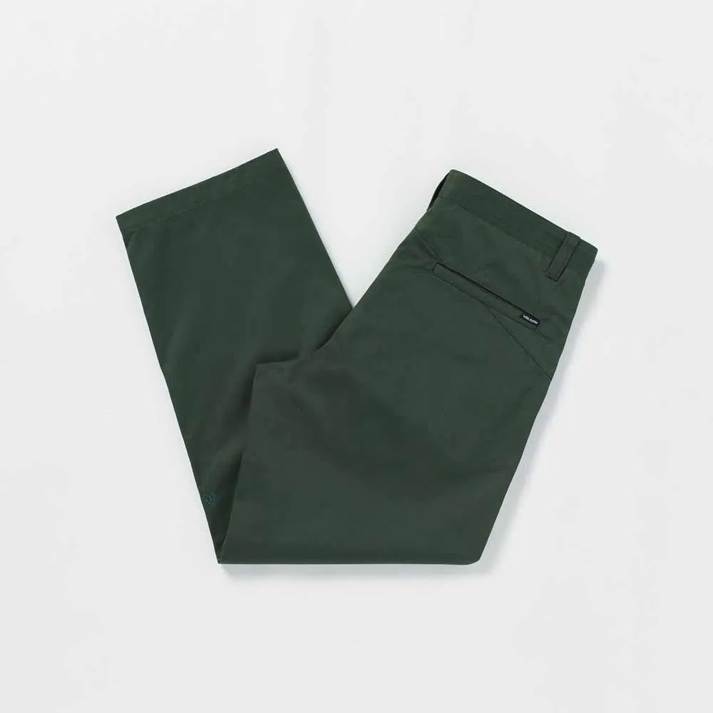 Volcom Fricken Loose Tapered Cord Trousers Squadron Green