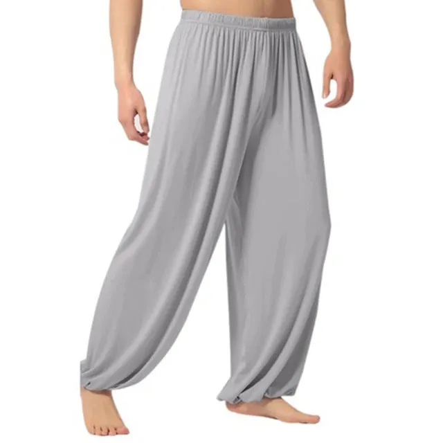 Yoga Pants Men Casual Solid Baggy Trousers